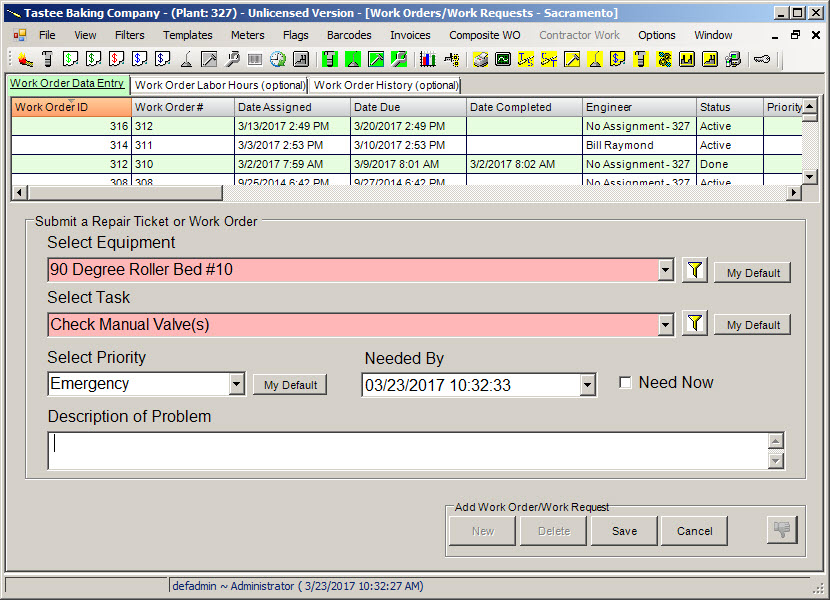 work order software simple view